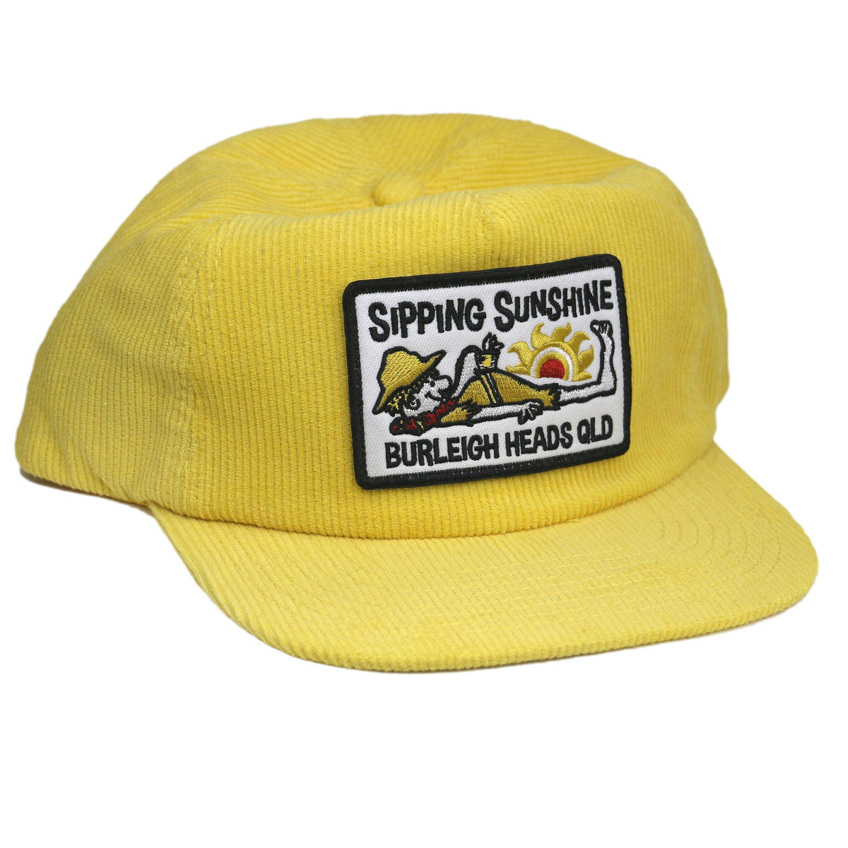 Sipping Sunshine - Yellow Corduroy Cap