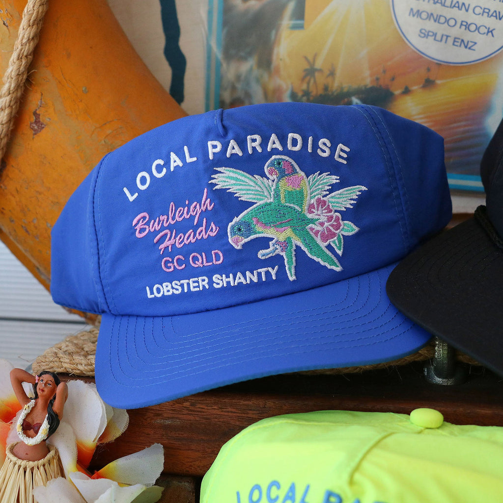 Local Paradise fluro yellow cap surf cap Aussie Vintage 80's 90's look
Lorikeet Parrots Hibiscus Palm decal
Burleigh Heads - Gold Coast - QLD currumbin surfing life