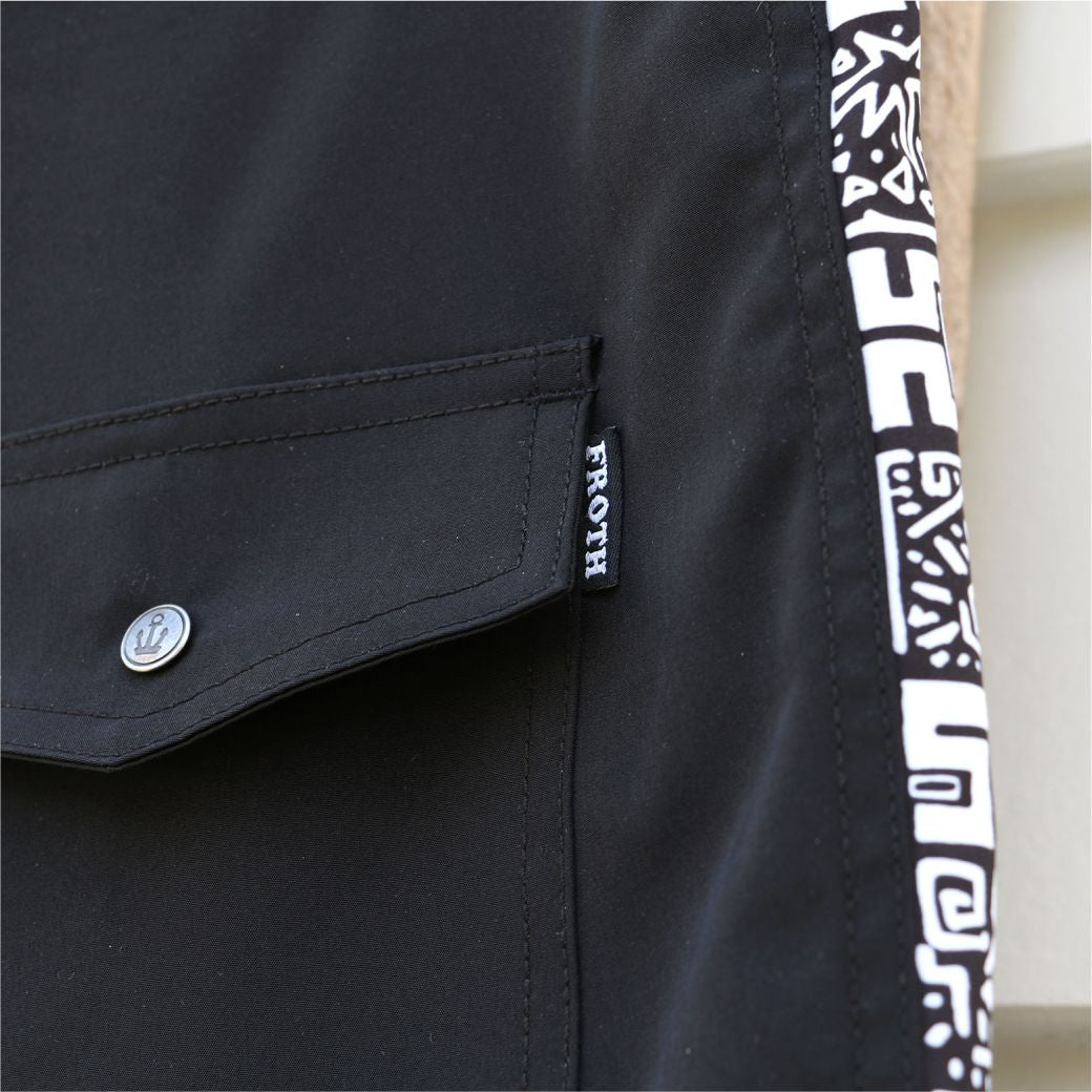 Steppin Razor - Black Surf Trunk – Lobster Shanty