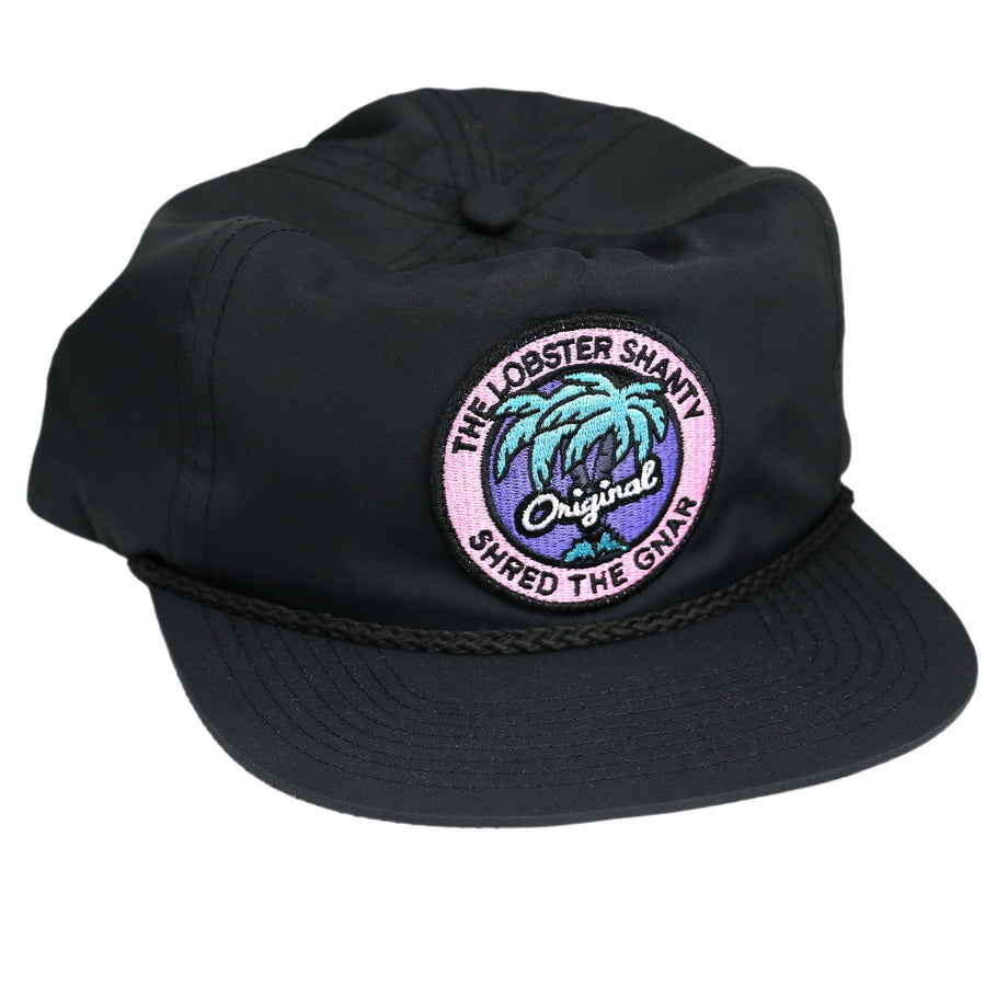 Shred the Gnar Black Nylon Cap – Lobster Shanty